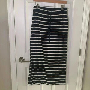 Lou and Grey, black and cream striped maxi skirt size small